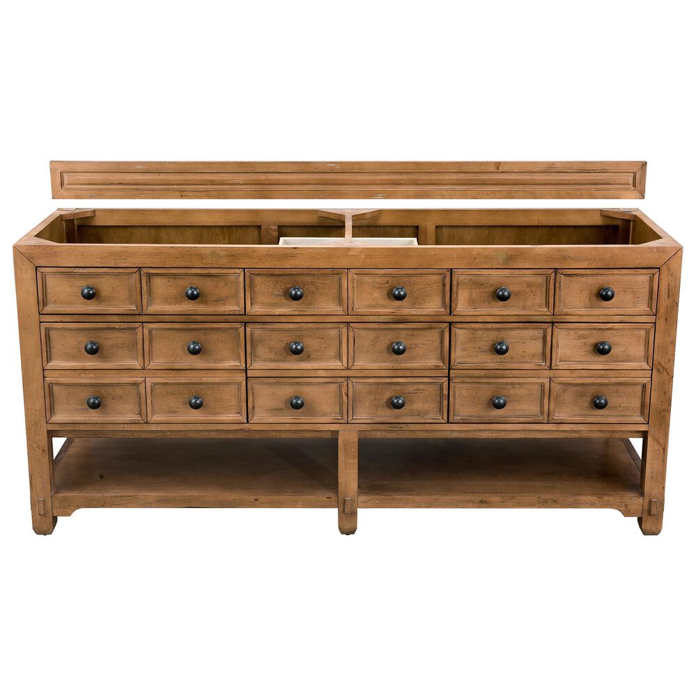 James Martin Malibu 72" Double Vanity Cabinet in Honey Alder, , large