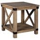 Ashley Aldwin Rectangular End Table in Weathered Gray Brown, , large