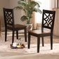 Baxton Studio Nicolette Side Chair in Dark Brown and Walnut Brown (Set of 2), , large