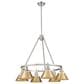 Golden Lighting Orwell 6-Light Chandelier with Brushed Champagne Bronze Shade in Chrome, , large