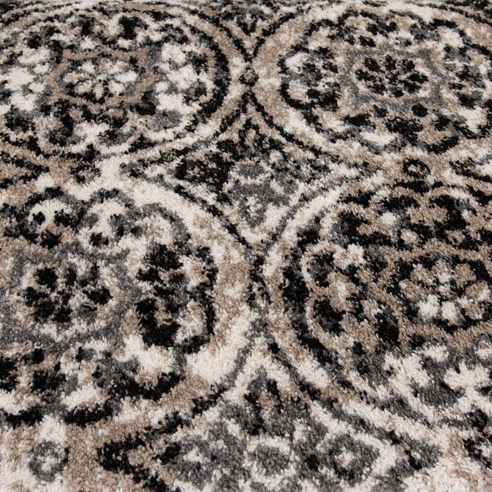 Central Oriental Tulsa Ledyard 7&#39;10&quot; x 9&#39;10&quot; White Sand and Nickel Area Rug, , large
