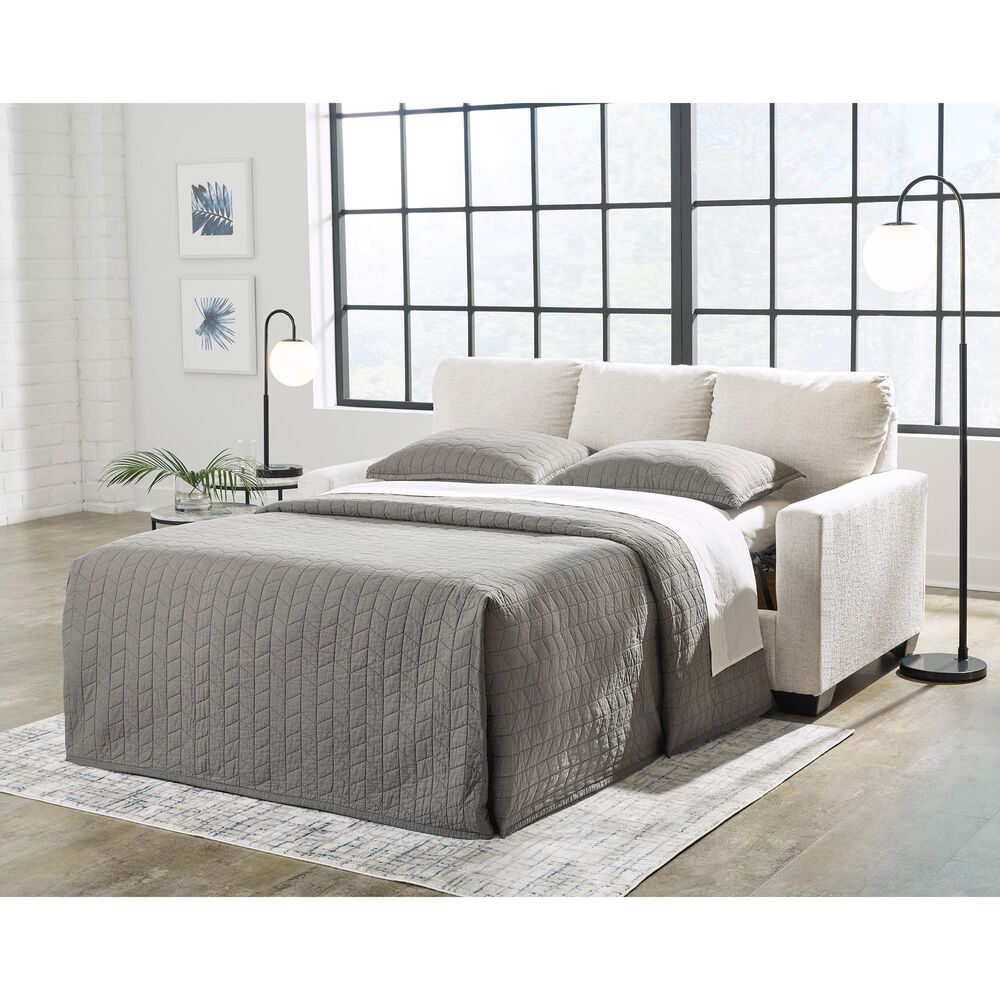 Ashley Rannis Stationary Full Sofa Sleeper in Snow, , large