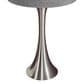 LumiSource Lenuxe 24" Metal Table Lamp with Grey Linen Shade in Brushed Nickel (Set of 2), , large