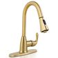MS International AcquaLuxe Curved Pull-Down Sprayer Kitchen Sink Faucet in Gold, , large