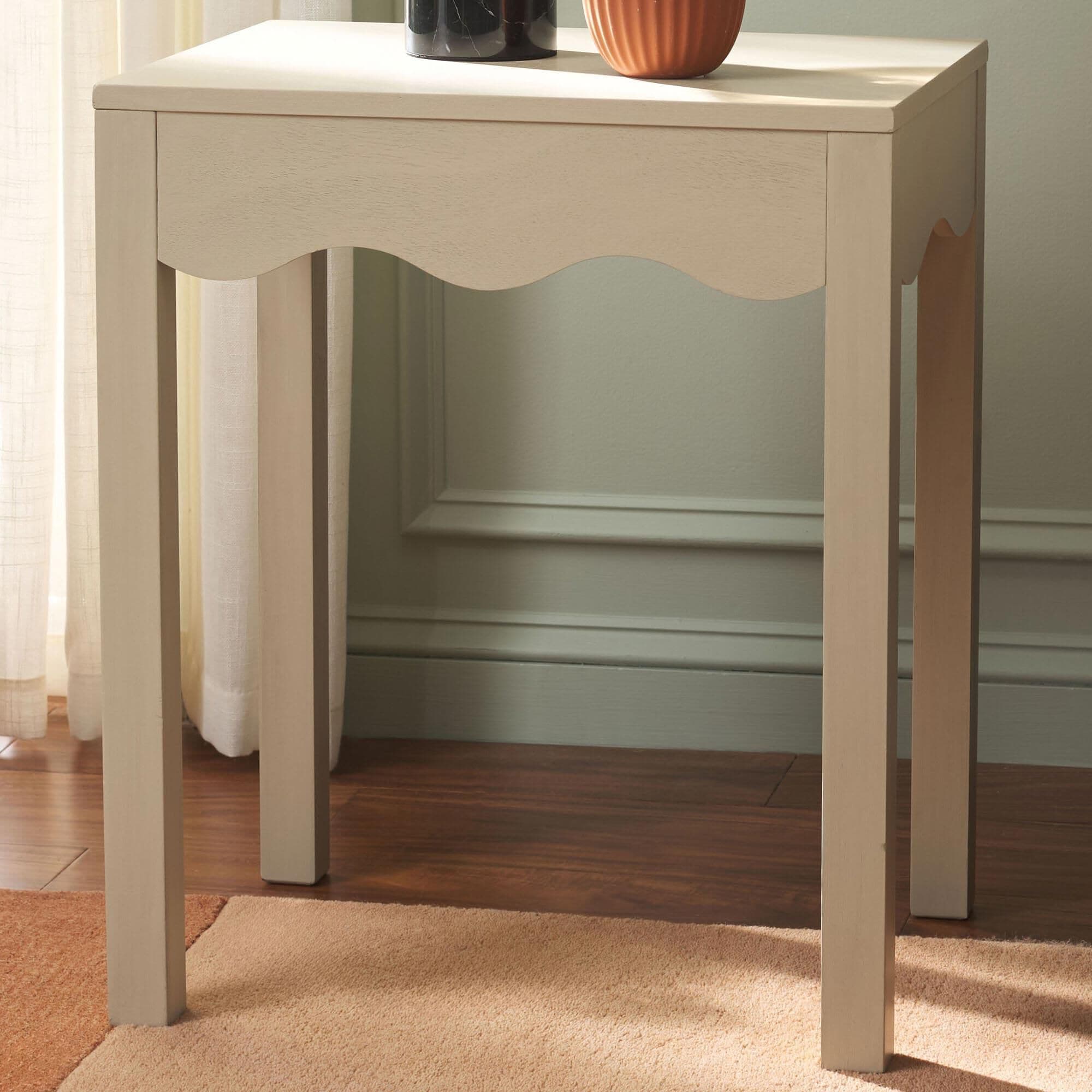 Safavieh Lilith Square Wave End Table in Sand