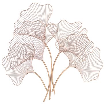 Maple and Jade 34" x 35" Glam Leaves Wall Decor in Copper, , large