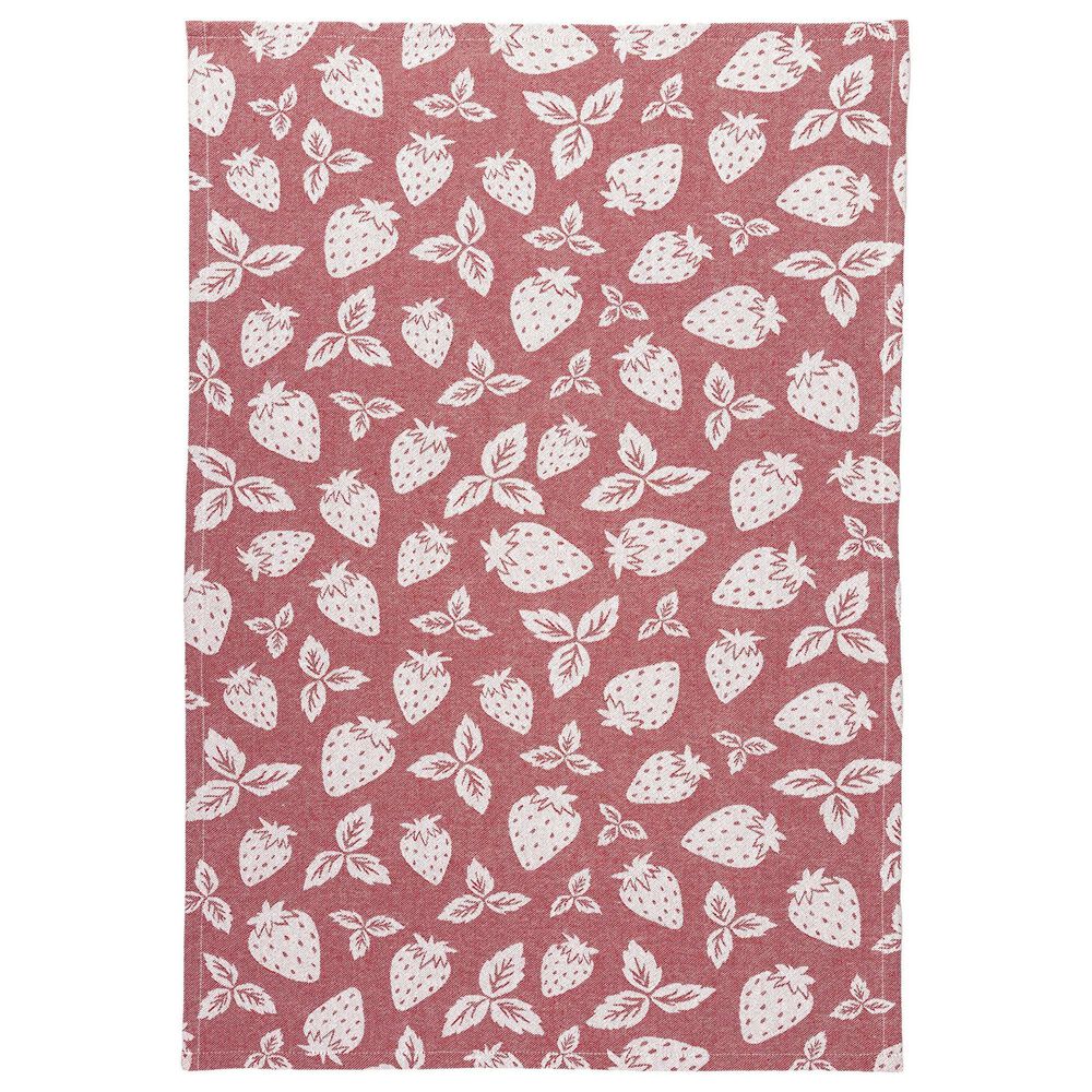 MuKitchen Jacquard Woven Towel in Strawberry Patch, , large
