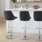 LumiSource Diana Adjustable Barstool with Black Faux Leather Upholstery in Chrome (Set of 2), , large