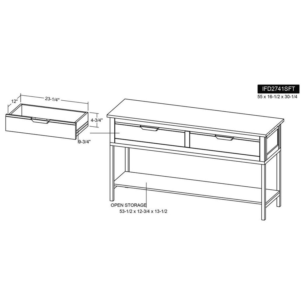 Fallridge Dark Mita Sofa Table in Stained Dark, , large