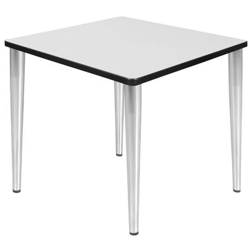 Regency Global Sourcing Kahlo 30" Leg Table in White/Chrome, , large