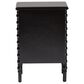 Baxton Studio Malinda 3-Drawer End Table with Spindle Legs in Black, , large