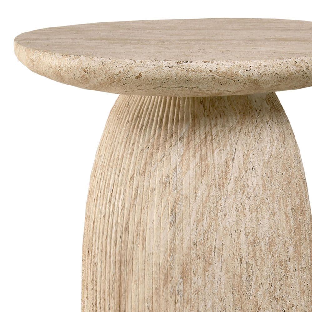 Furniture of America Karvyn 17" Side Table in Light Brown, , large