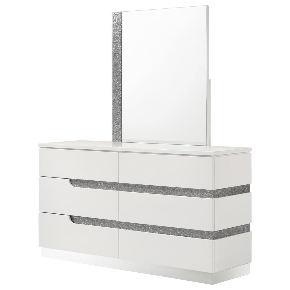 New Heritage Design Paradox Dresser Mirror in White Gloss, , large