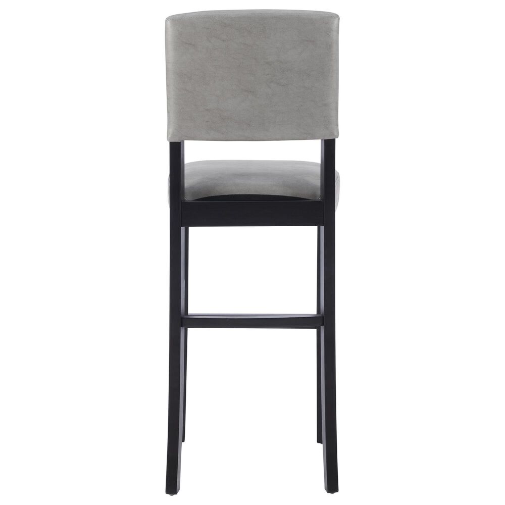 Linon Home Decor Monaco Bar Stool with Dove Gray Cushion in Black, , large