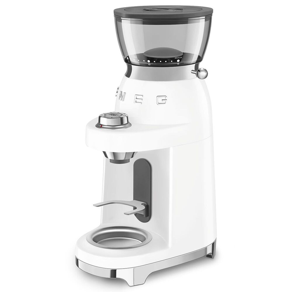 SMEG Conical Burr Coffee Grinder in White, , large