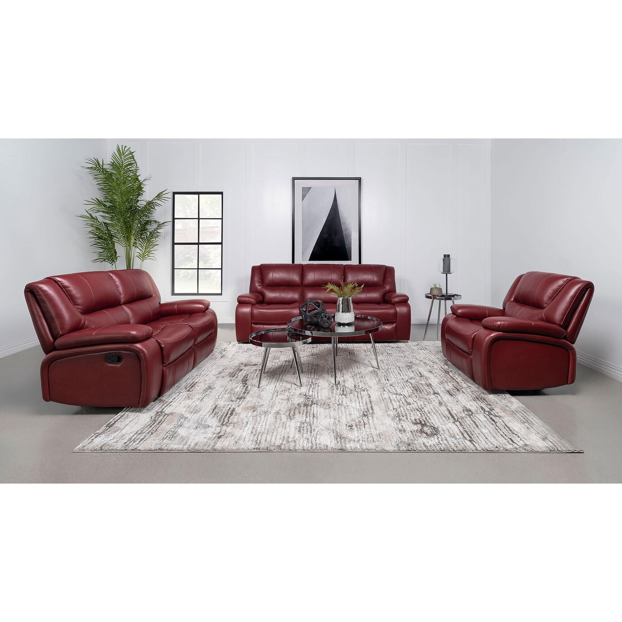 Pacific Landing Camila Manual Glider Recliner in Red NFM