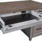 Riva Ridge Caraway 66" Executive Desk in Aged Slate and Brown, , large