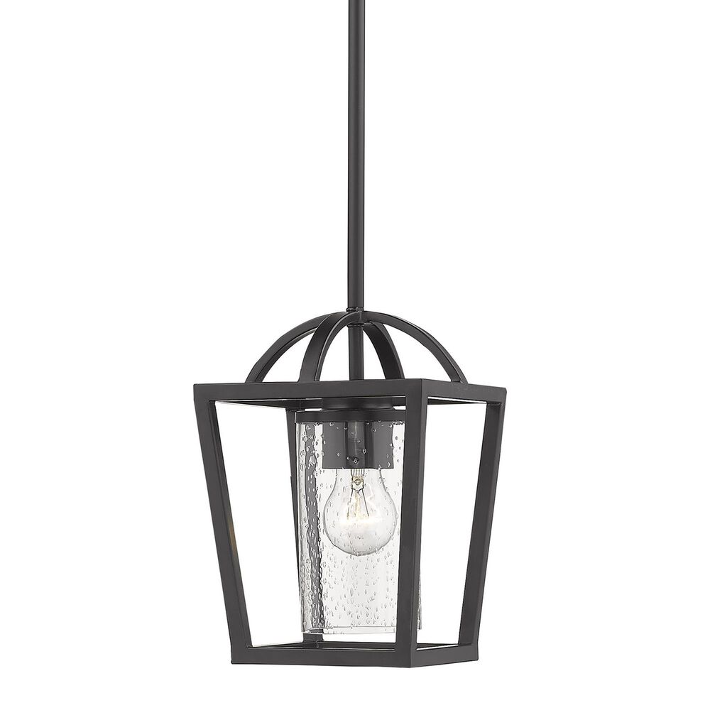 Golden Lighting Mercer 1-Light Mini Pendant in Matte Black, , large