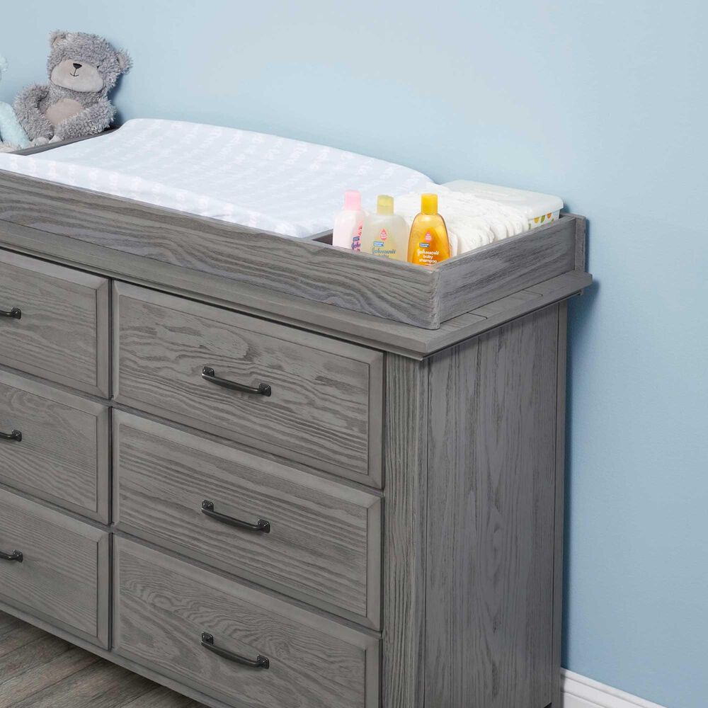 Oxford Baby Chandler Changing Topper in Graphite Gray NFM