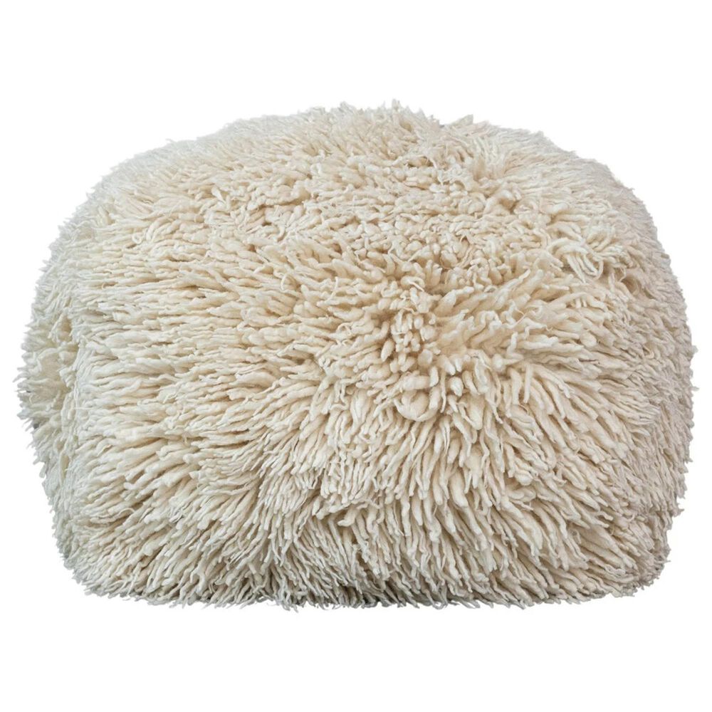 Teak Interiors Meadow Square Pouf in Cream, , large