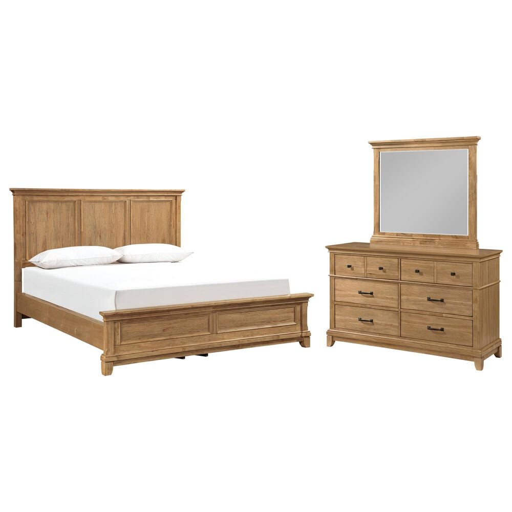 New Heritage Design Sunstone 3-Piece King Bedroom Set in Honey, , large
