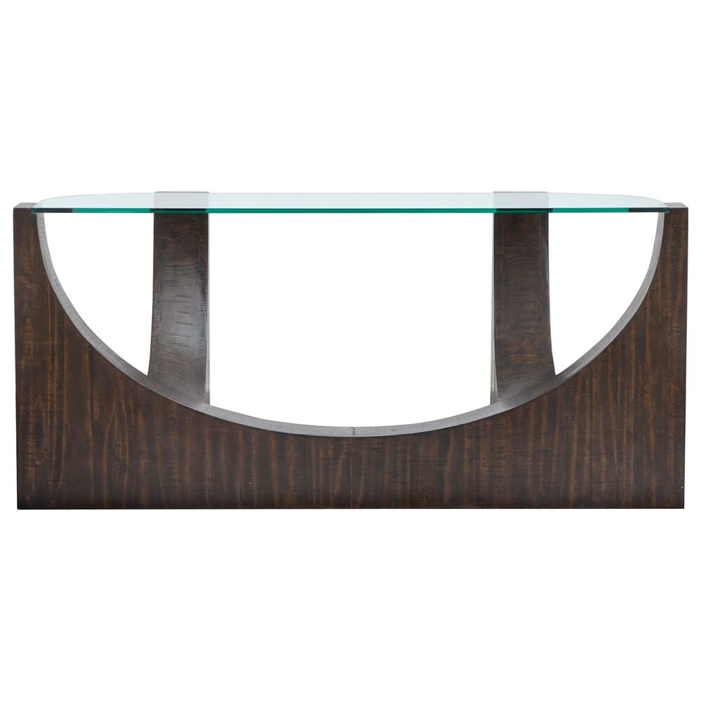 Nicolette Home Beckham Console Sofa Table in Rustic Tavern and Clear, , large