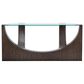 Nicolette Home Beckham Console Sofa Table in Rustic Tavern and Clear, , large