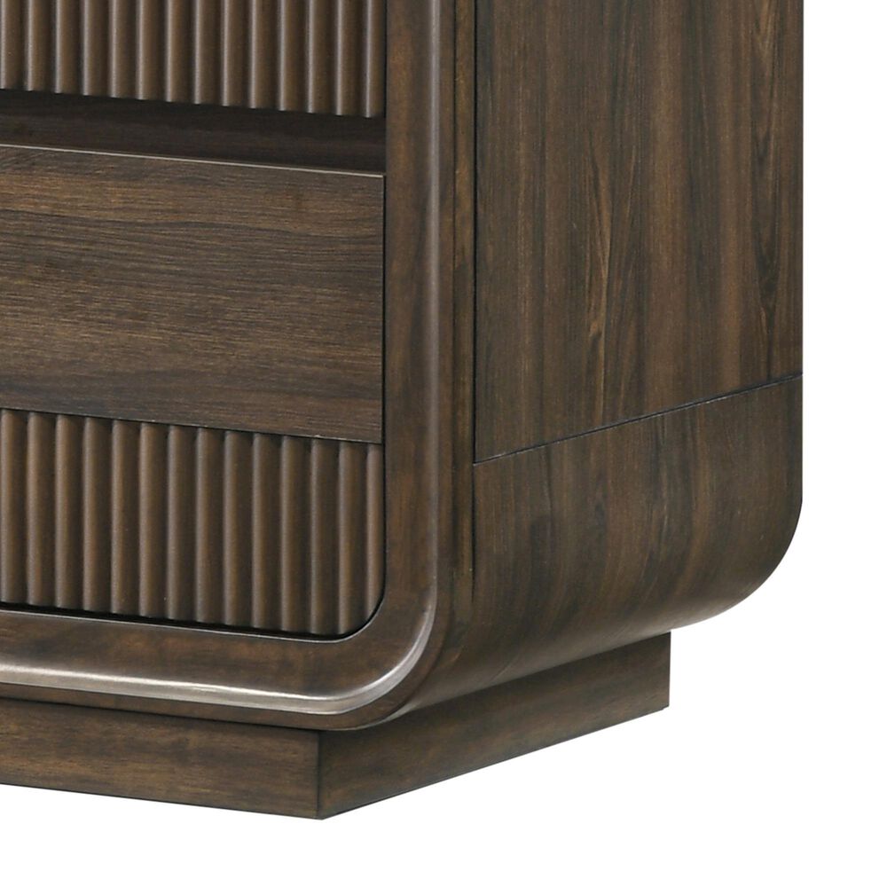 Crown Mark Kinkaid 2-Drawer Nightstand in Brown, , large