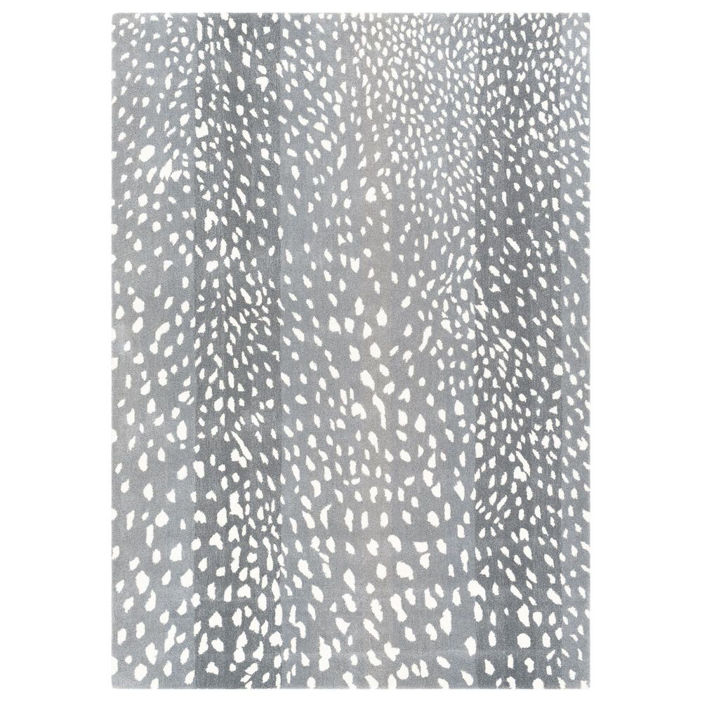 Surya Athena 9"9" Round Gray and Cream Area Rug, , large
