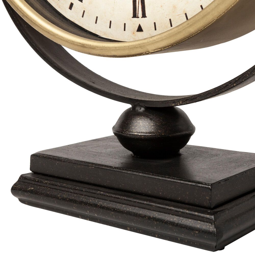 Mercana Houston Table Clock in Gold and Matte Black, , large