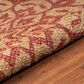 L&R Resources Synergy 54129RED 4" Round Tan and Raspberry Red Area Rug, , large