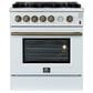 Forno Giovanni 30" Freestanding Gas Range in White, , large