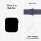 Apple Watch Series 11 (GPS) 42mm Aluminum Case with Purple Fog Sport Band - M/L in Silver and 2-Year AppleCare+, , large