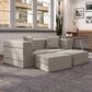 Jaxx Zipline 3-Piece Stationary Convertible Sleeper Loveseat in Grey Velvet, , large