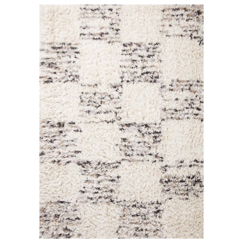 Angela Rose Amira 11"6" x 15" Ivory and Granite Area Rug, , large
