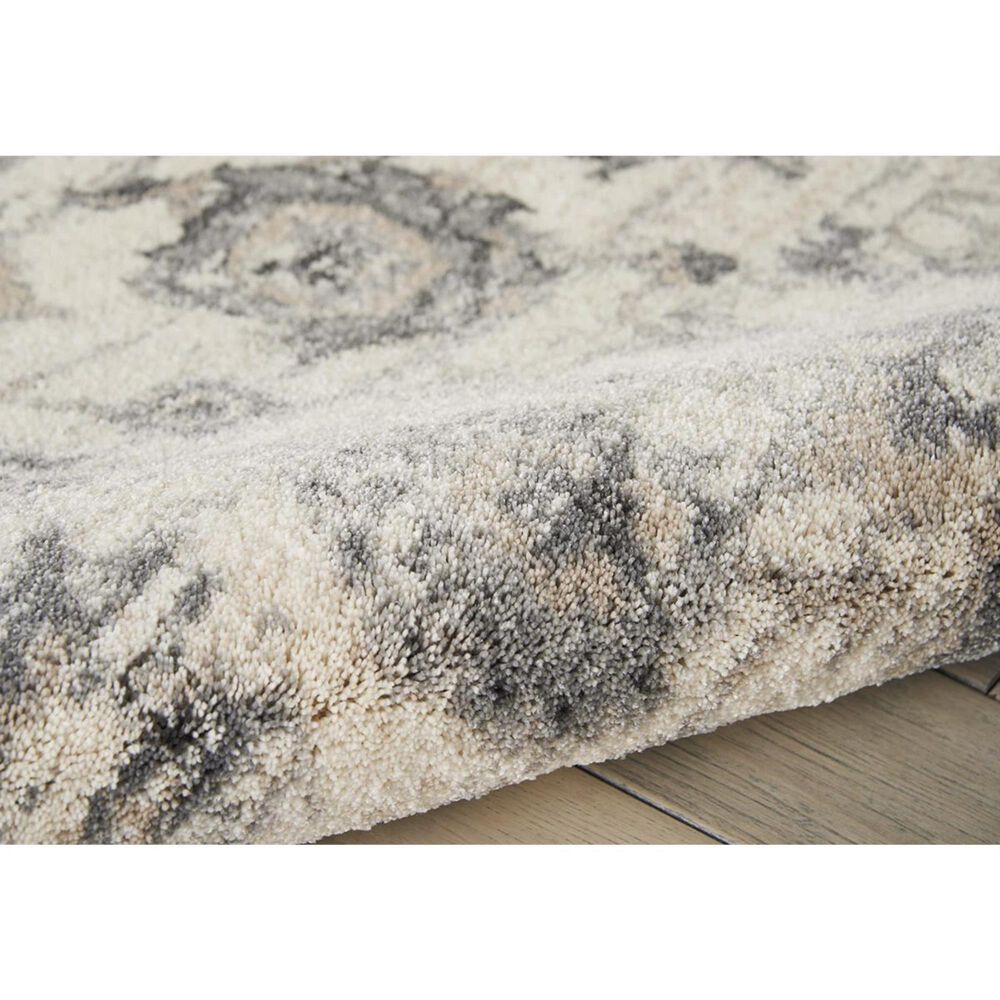 Nourison Fusion FSS15 7&#39;10&quot; x 10&#39;6&quot; Cream and Gray Area Rug, , large