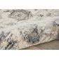 Nourison Fusion FSS15 7"10" x 10"6" Cream and Gray Area Rug, , large