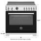 Bertazzoni Professional 5.7 Cu.Ft. Induction Range with Convection and Self-Cleaning in Nero, , large