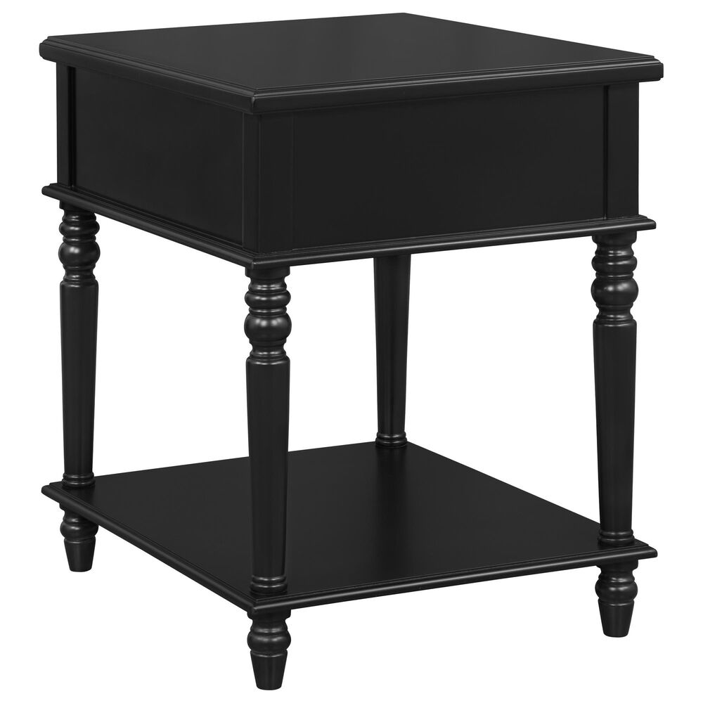 Linon Home Decor Mcghie Side Table in Matte Black, , large