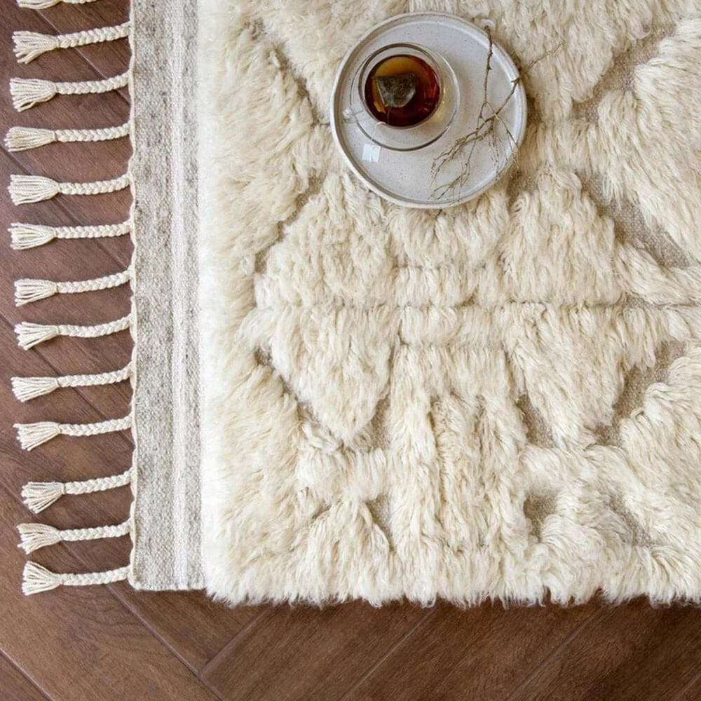 Loloi Hygge 86 x 116 Oatmeal/Ivory Area Rug, , large