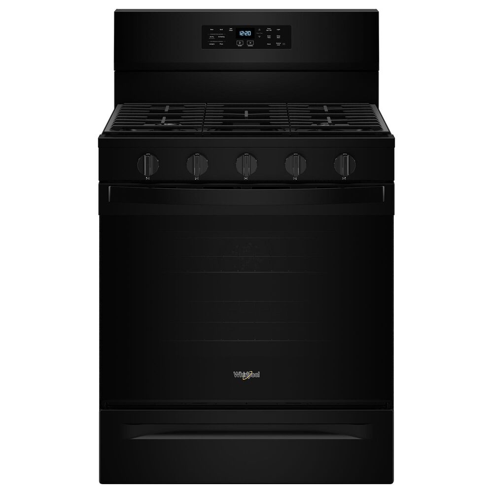Whirlpool 5.0 Cu. Ft. Freestanding Gas Range with Air Cooking Technology in Black, , large