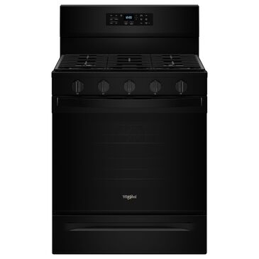Whirlpool 5.0 Cu. Ft. Freestanding Gas Range with Air Cooking Technology in Black, , large