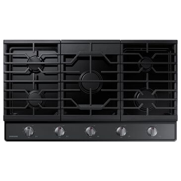 Samsung 36" Gas Cooktop 5 Burner in Black Stainless Steel, , large