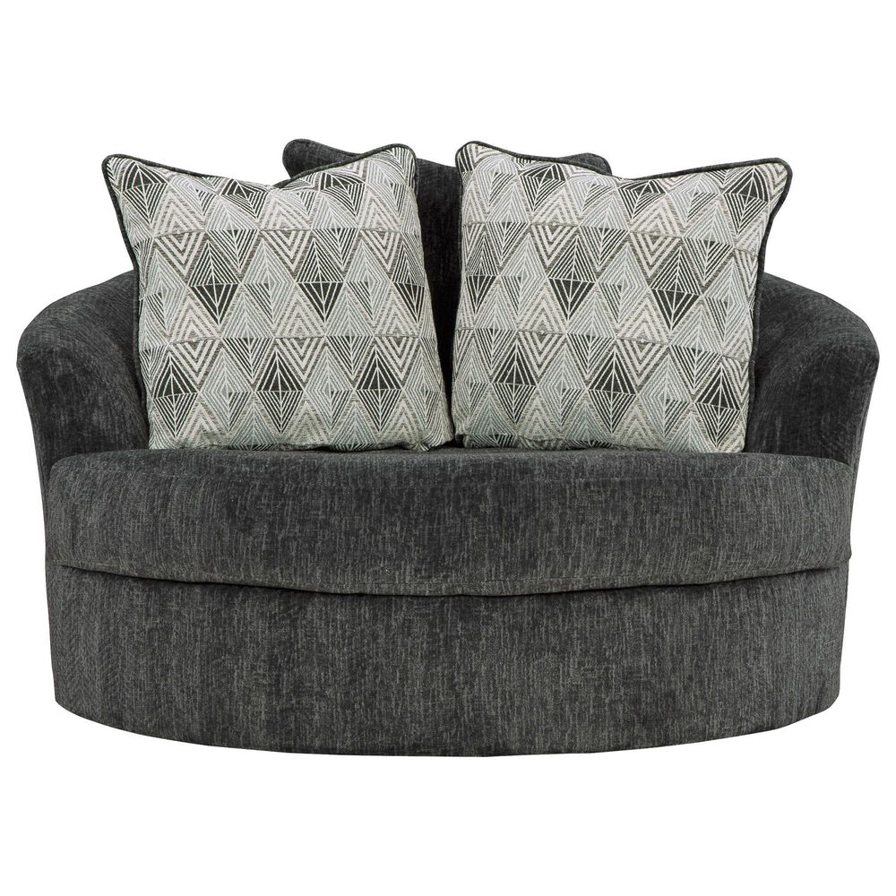 Ashley Biddeford Swivel Accent Chair in Shadow, , large