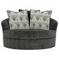 Ashley Biddeford Swivel Accent Chair in Shadow, , large