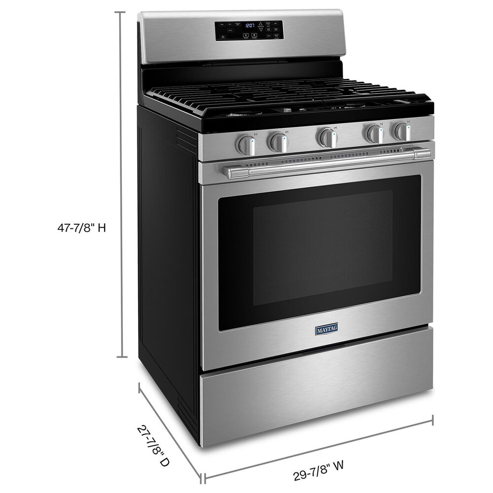 Maytag 5 Cu. Ft. Gas Range with Fan Convection in Fingerprint Resistant Stainless Steel, , large