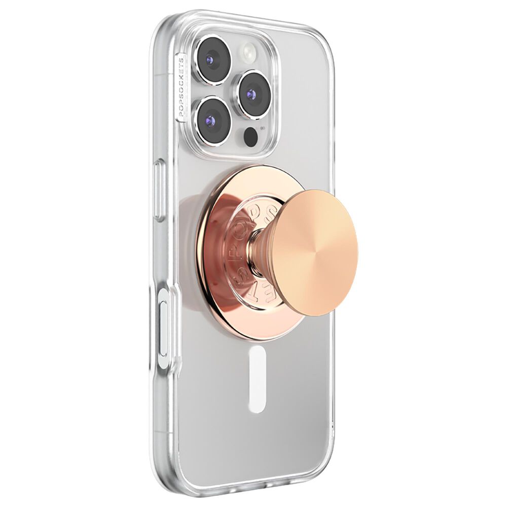 PopSockets MagSafe Circle PopGrip in Aluminum Radial Rose Gold, , large