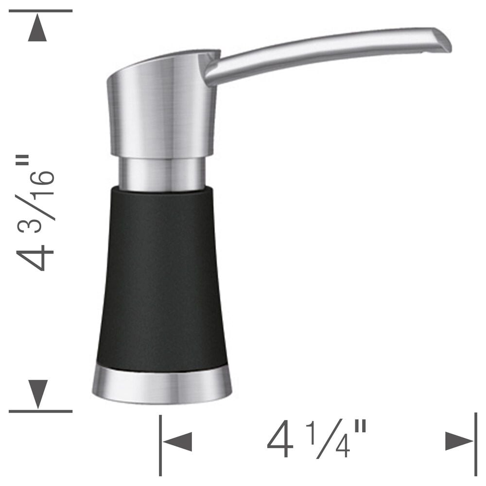 Blanco Artona Soap Dispenser in PVD Steel and Coal Black, , large