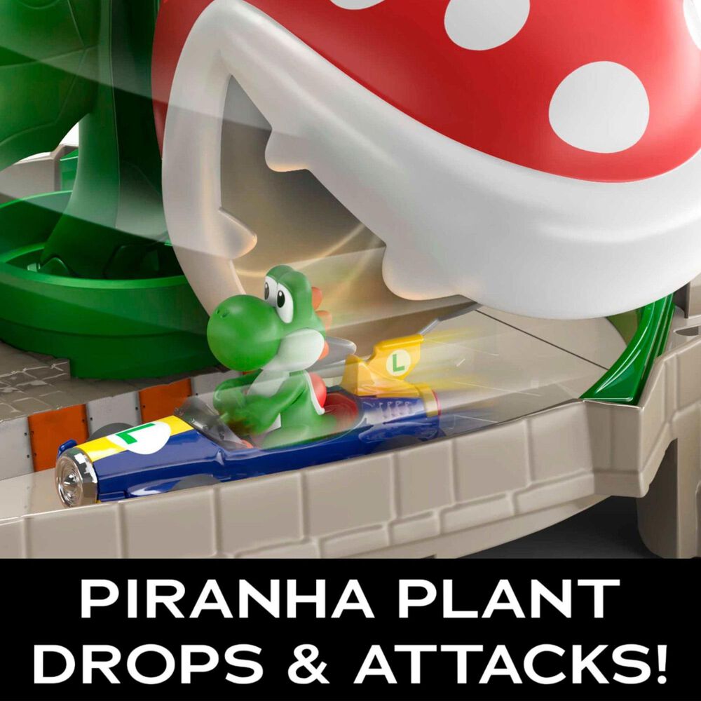 Hot Wheels Mario Kart Piranha Plant Slide Track Set in Multicolor, , large