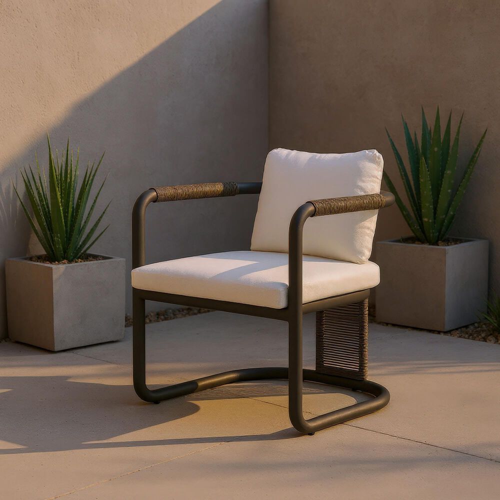 Zuo Modern Ciel Outdoor Dining Chair in Ivory (Set of 2), , large